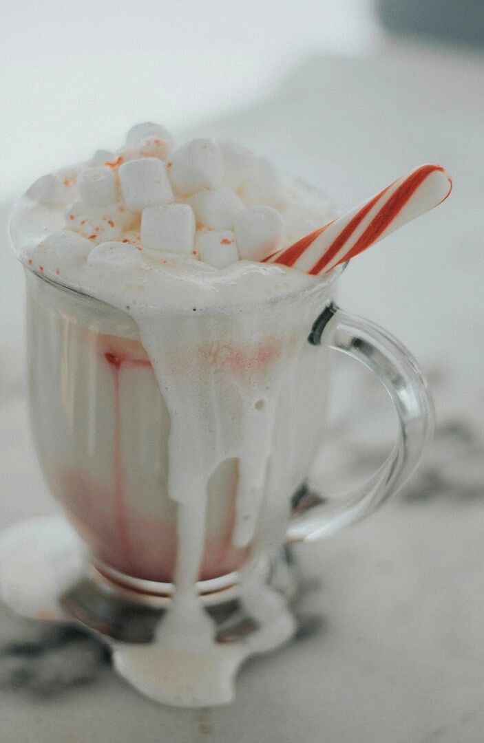 Hot chocolate slathered with whipped cream, marshmallows and other treats for the cold winter nights.